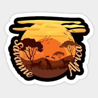 Savane in Africa with Lions Sticker